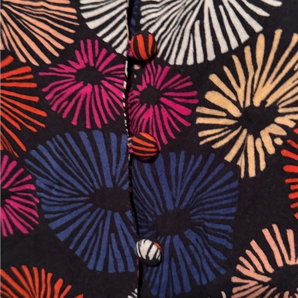 Loft SLEEP Button Front Tank Multicolor Sleep Shirt Womens Sz S - Picture 3 of 6